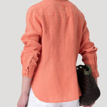 Blusa Lino Orgánico Mujer Lirio Naranjo Rockford