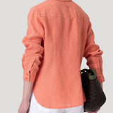 Blusa Lino Orgánico Mujer Lirio Naranjo Rockford
