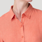 Blusa Lino Orgánico Mujer Lirio Naranjo Rockford
