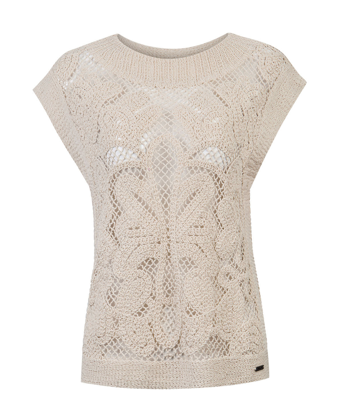 Polera Algodón Orgánico Mujer Kaimana Beige Rockford