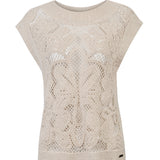 Polera Algodón Orgánico Mujer Kaimana Beige Rockford