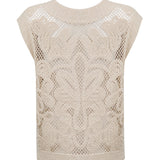 Polera Algodón Orgánico Mujer Kaimana Beige Rockford