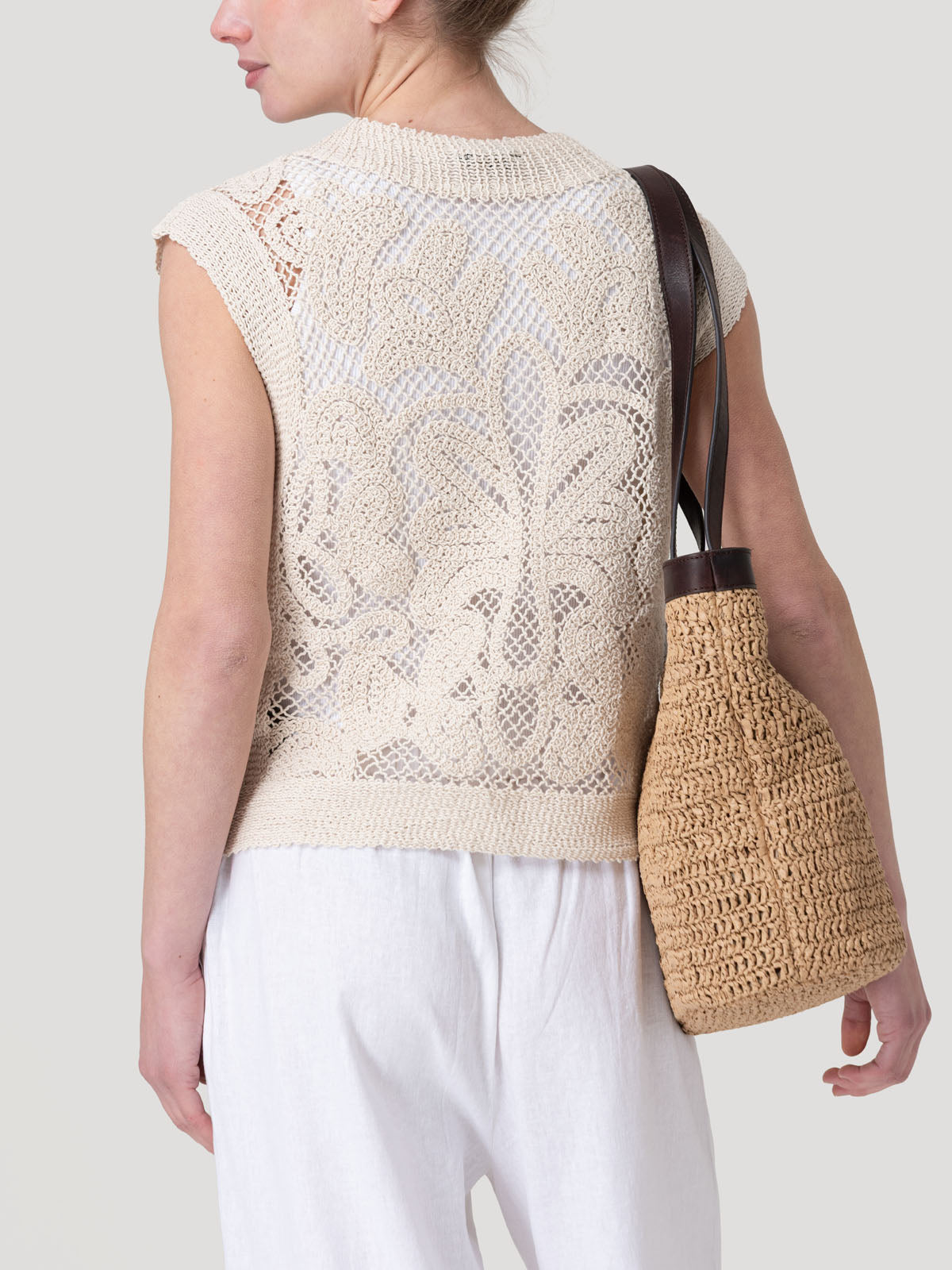 Polera Algodón Orgánico Mujer Kaimana Beige Rockford