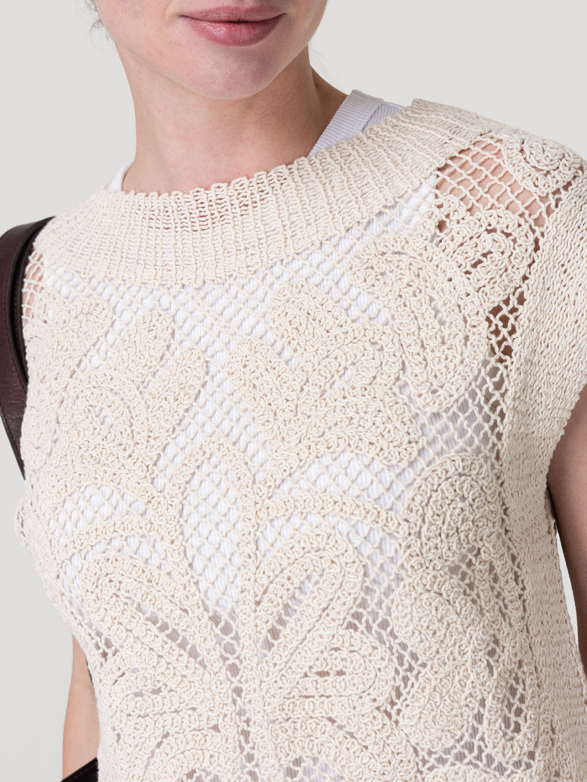Polera Algodón Orgánico Mujer Kaimana Beige Rockford