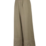 Pantalón Lino Orgánico Mujer Tropia Verde Rockford