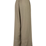 Pantalón Lino Orgánico Mujer Tropia Verde Rockford