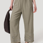 Pantalón Lino Orgánico Mujer Tropia Verde Rockford