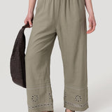 Pantalón Lino Orgánico Mujer Tropia Verde Rockford