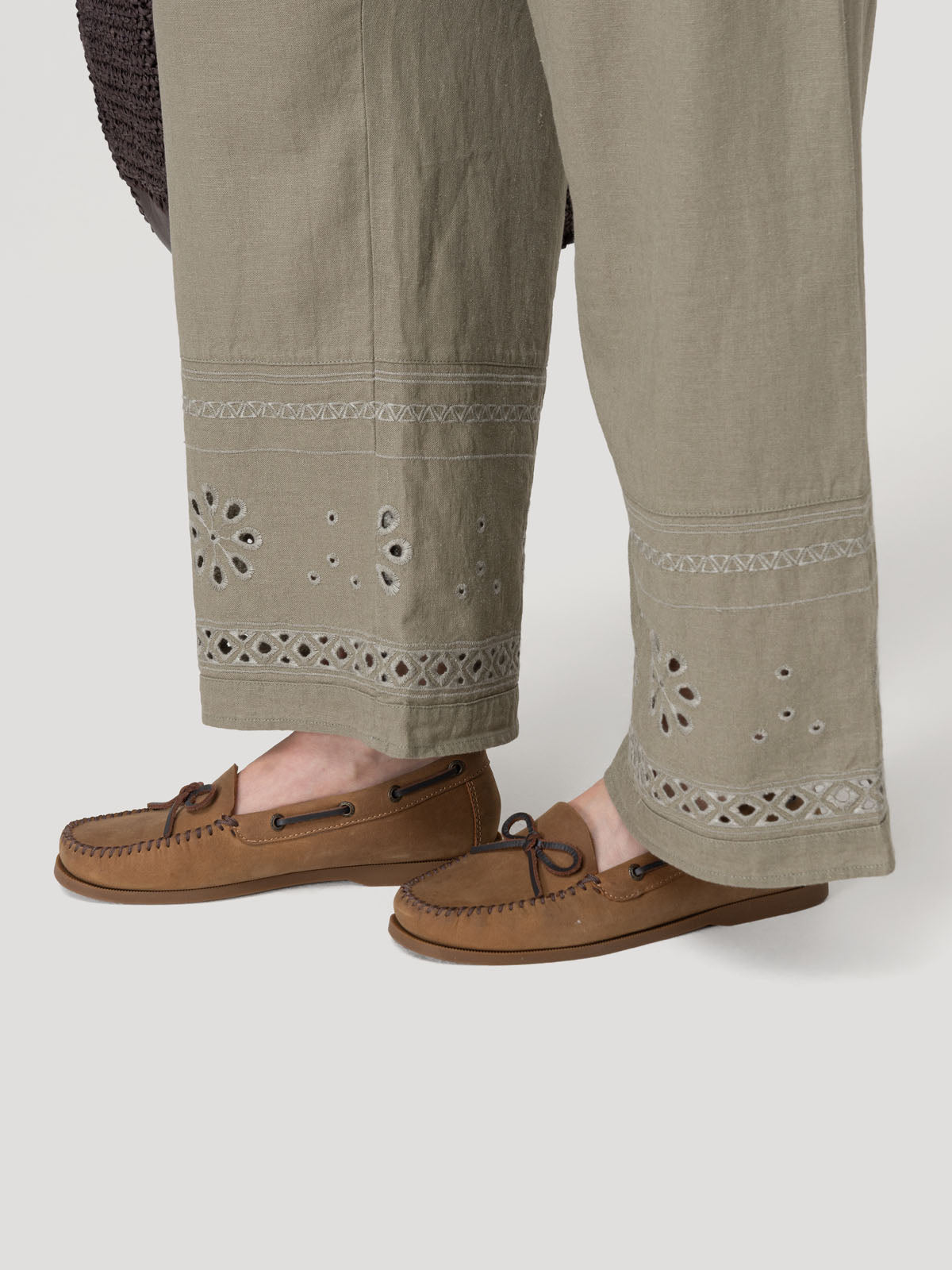 Pantalón Lino Orgánico Mujer Tropia Verde Rockford
