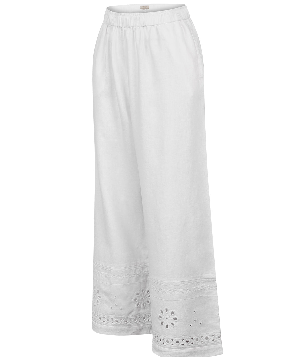 Pantalón Lino Orgánico Mujer Tropia Blanco Rockford