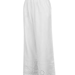 Pantalón Lino Orgánico Mujer Tropia Blanco Rockford