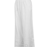 Pantalón Lino Orgánico Mujer Tropia Blanco Rockford