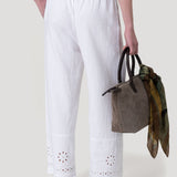 Pantalón Lino Orgánico Mujer Tropia Blanco Rockford