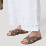 Pantalón Lino Orgánico Mujer Tropia Blanco Rockford