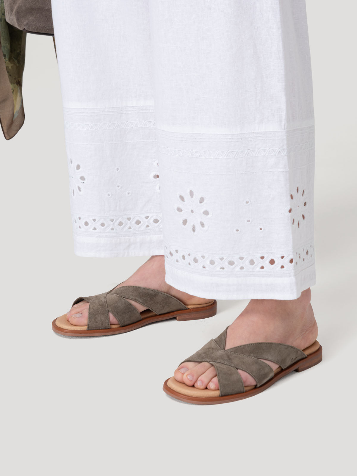 Pantalón Lino Orgánico Mujer Tropia Blanco Rockford