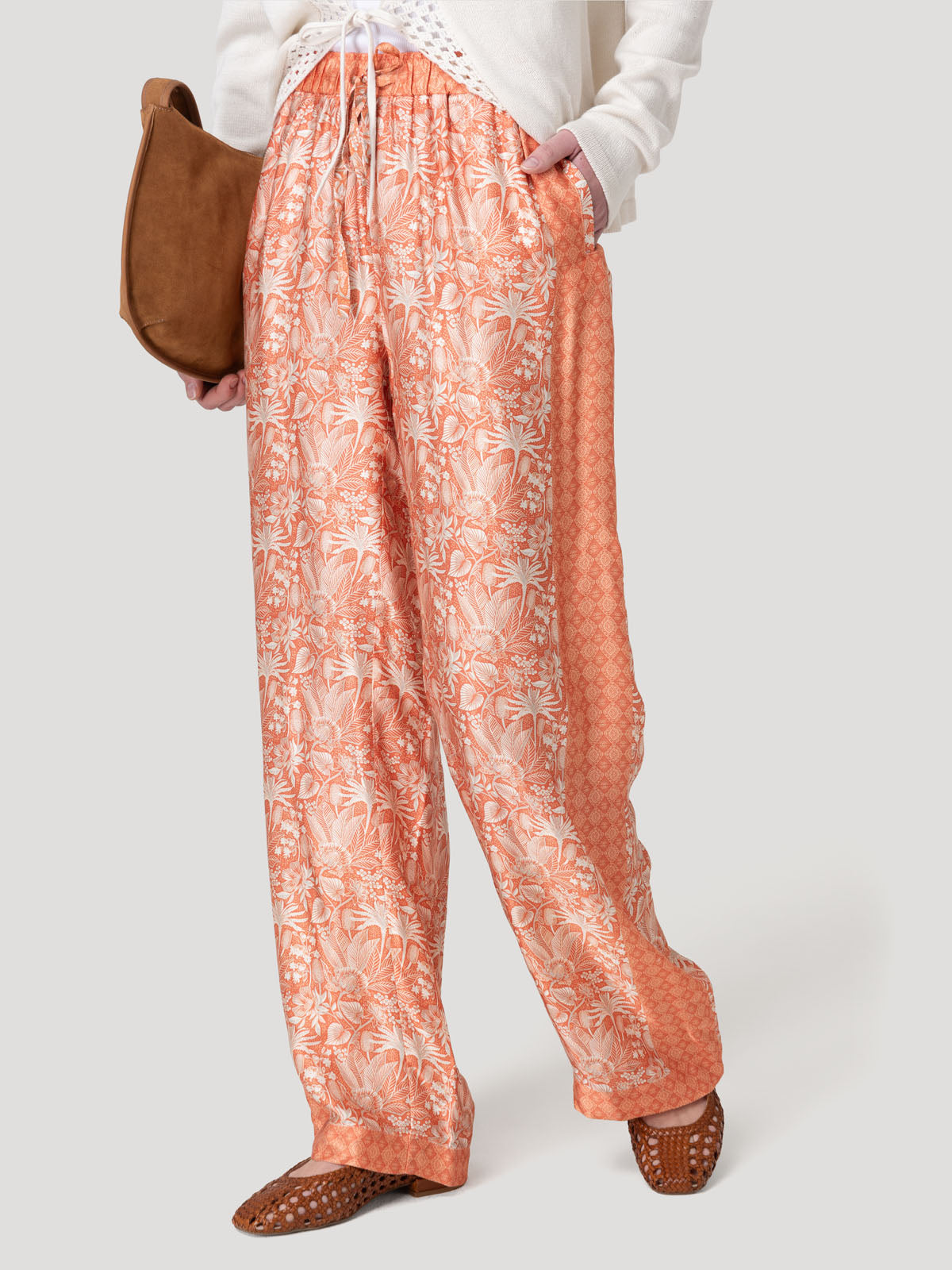 Pantalón Rayón Mujer Lunea Naranjo Rockford