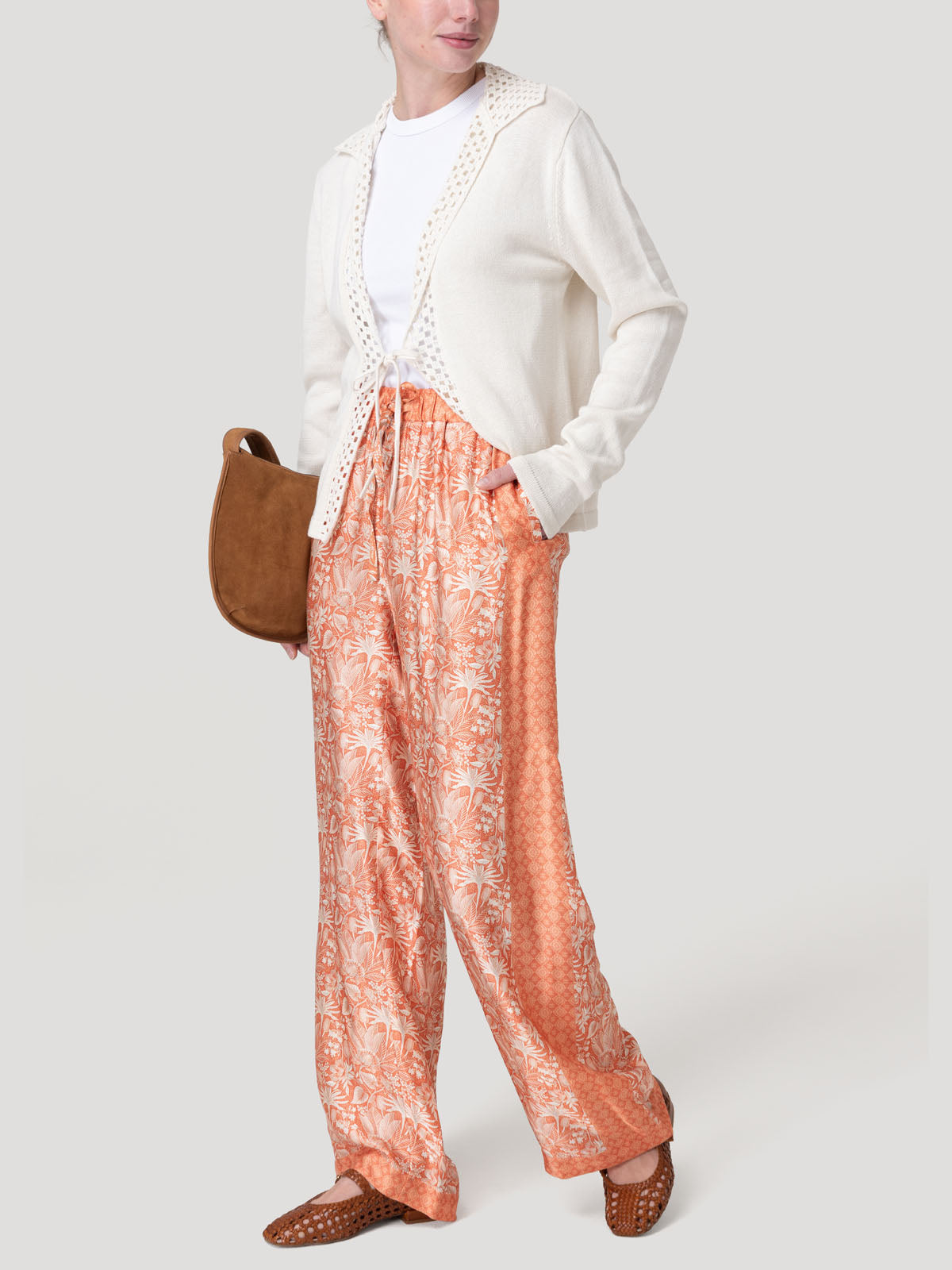 Pantalón Rayón Mujer Lunea Naranjo Rockford