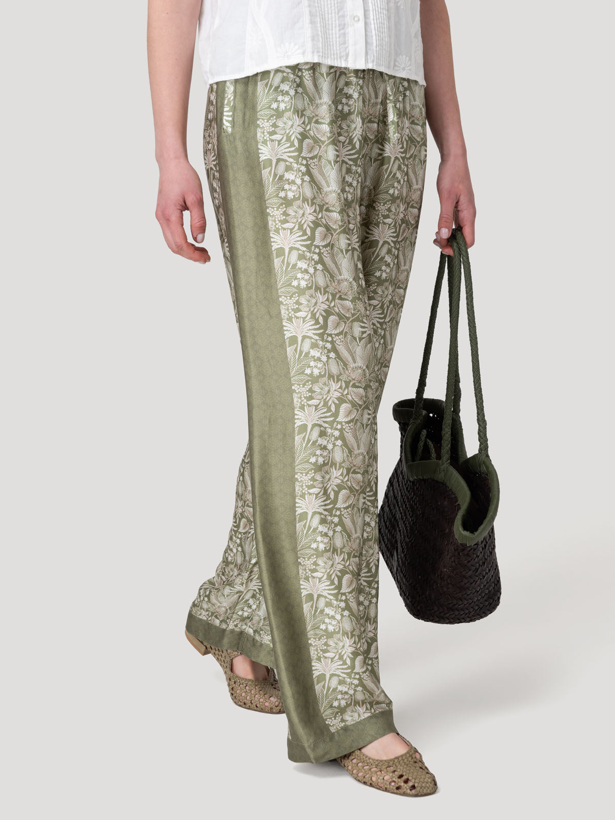 Pantalón Rayón Mujer Lunea Verde Rockford