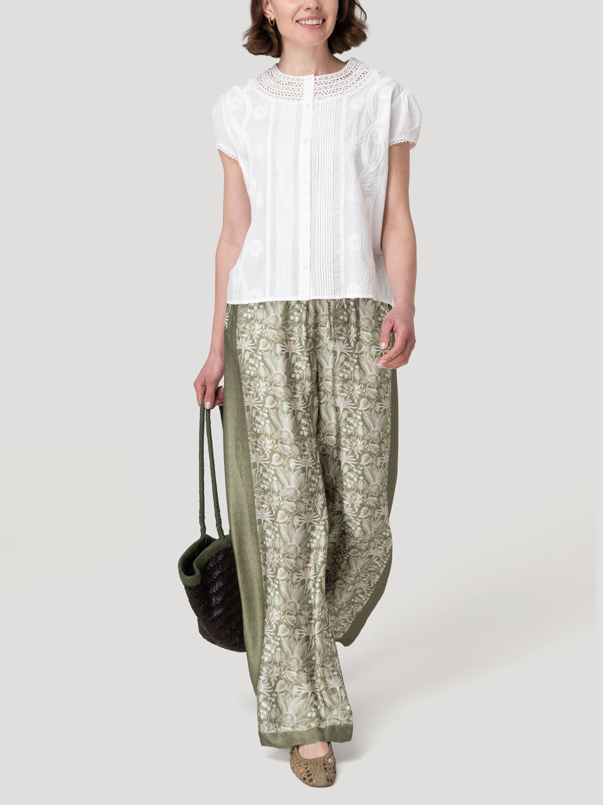 Pantalón Rayón Mujer Lunea Verde Rockford