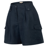 Short Lino Orgánico Mujer Rout Azul Rockford