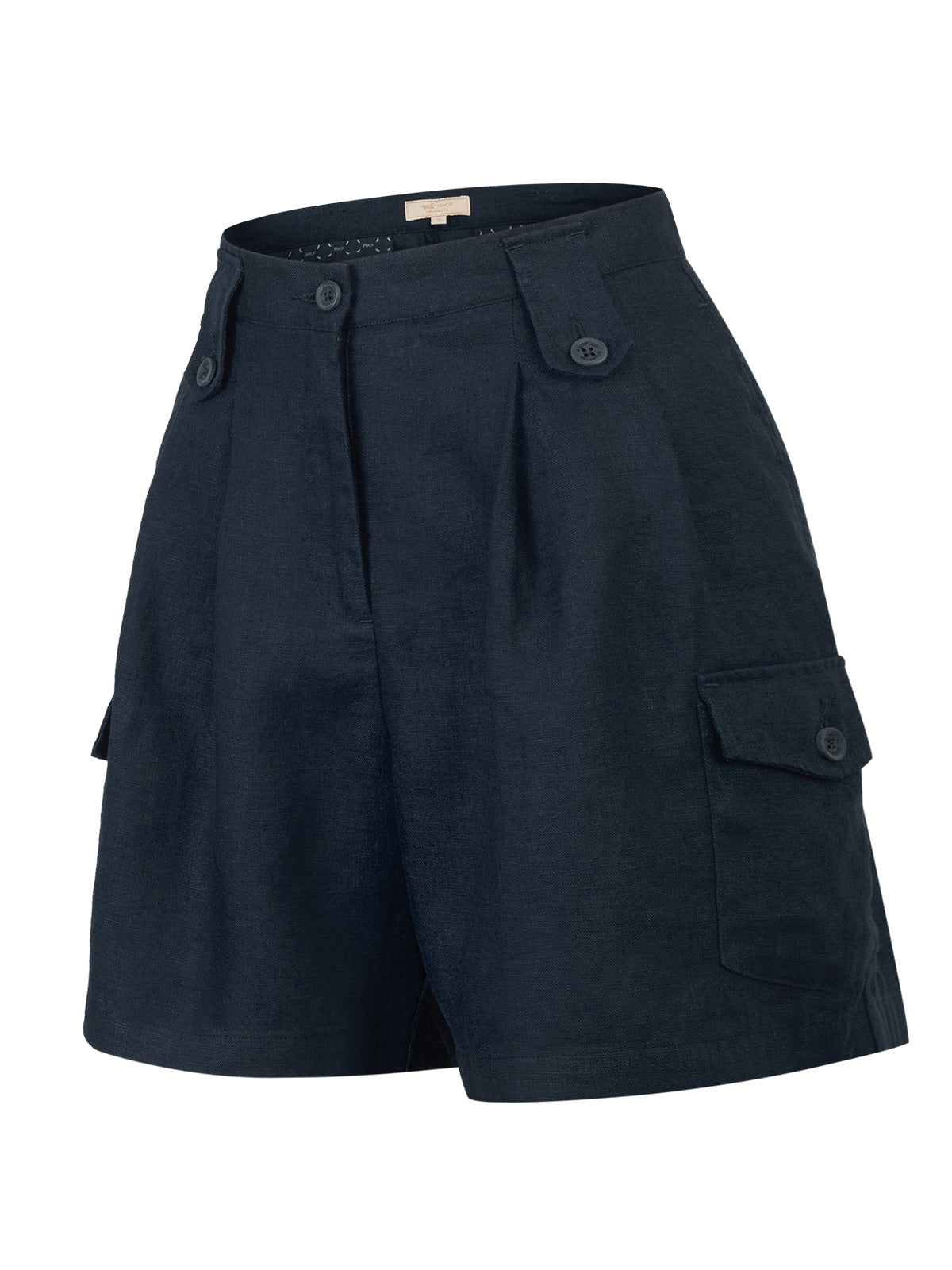 Short Lino Orgánico Mujer Rout Azul Rockford
