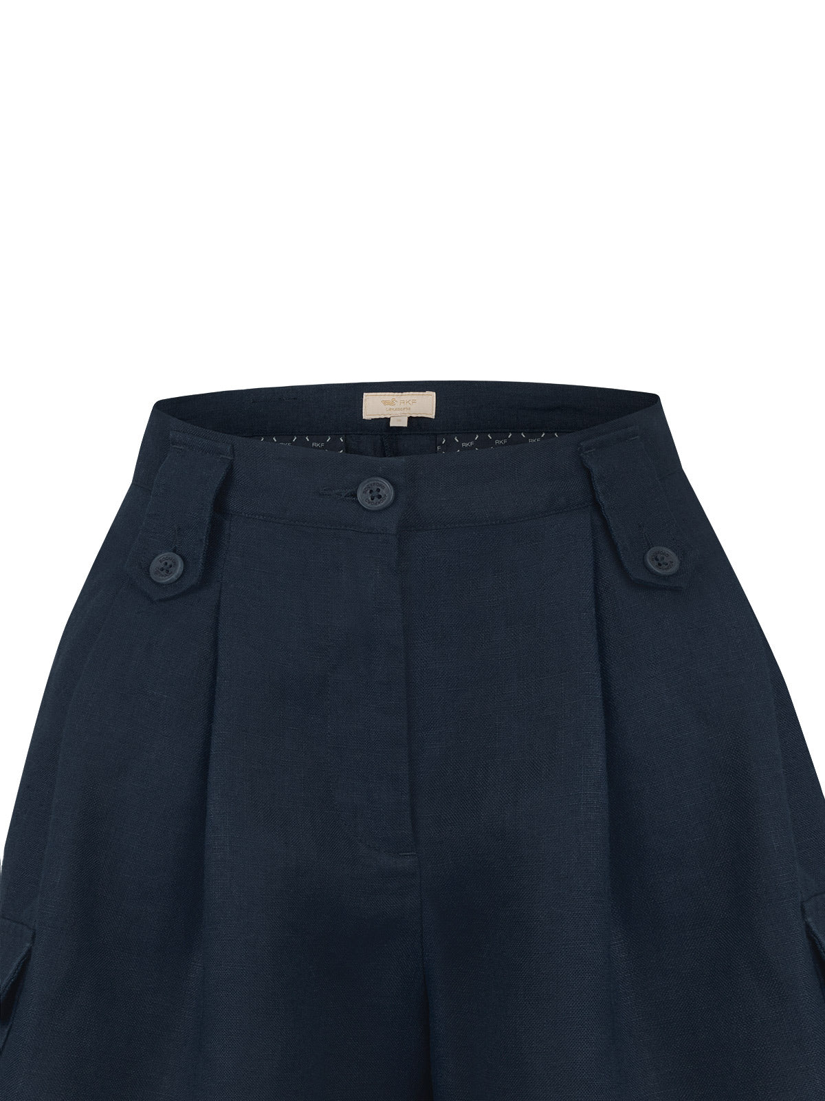 Short Lino Orgánico Mujer Rout Azul Rockford