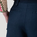 Short Lino Orgánico Mujer Rout Azul Rockford