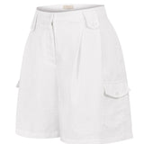 Short Lino Orgánico Mujer Rout Blanco Rockford