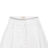 Short Lino Orgánico Mujer Rout Blanco Rockford