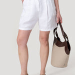 Short Lino Orgánico Mujer Rout Blanco Rockford