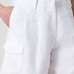 Short Lino Orgánico Mujer Rout Blanco Rockford