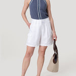 Short Lino Orgánico Mujer Rout Blanco Rockford