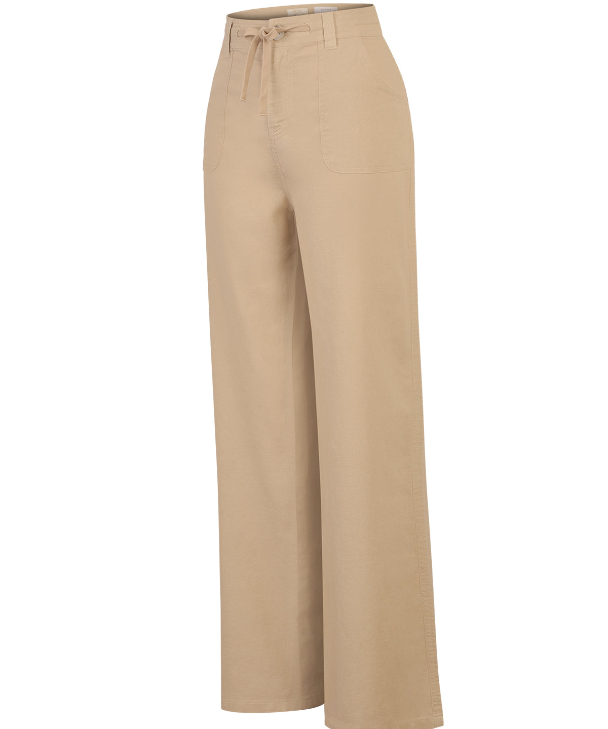 Pantalón Lino Orgánico Mujer Maloys Café Rockford