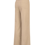 Pantalón Lino Orgánico Mujer Maloys Café Rockford