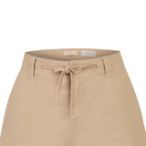 Pantalón Lino Orgánico Mujer Maloys Café Rockford