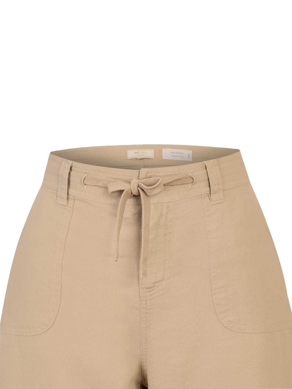Pantalón Lino Orgánico Mujer Maloys Café Rockford
