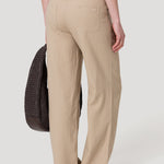 Pantalón Lino Orgánico Mujer Maloys Café Rockford