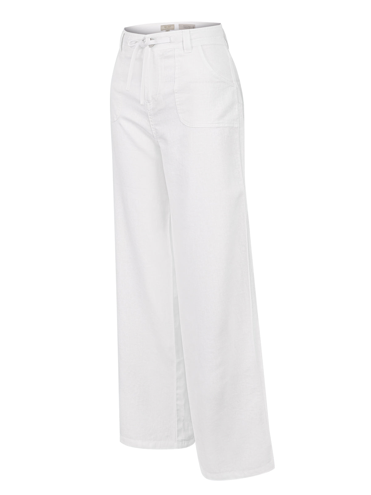 Pantalón Lino Orgánico Mujer Maloys Blanco Rockford
