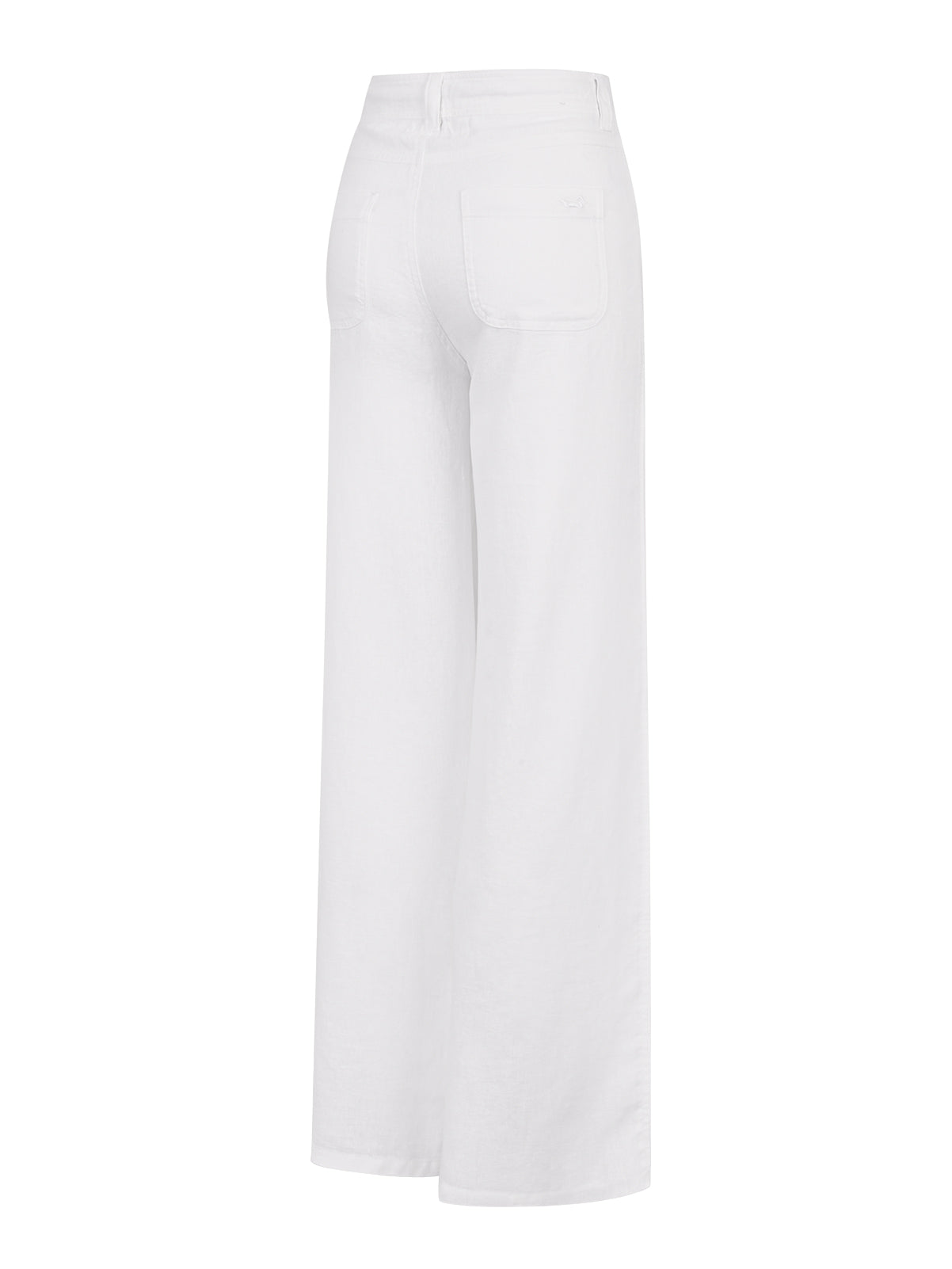 Pantalón Lino Orgánico Mujer Maloys Blanco Rockford