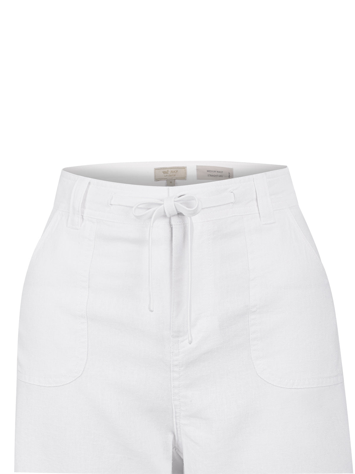 Pantalón Lino Orgánico Mujer Maloys Blanco Rockford