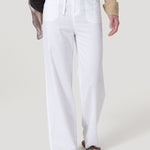 Pantalón Lino Orgánico Mujer Maloys Blanco Rockford