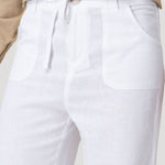 Pantalón Lino Orgánico Mujer Maloys Blanco Rockford