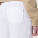Pantalón Lino Orgánico Mujer Maloys Blanco Rockford