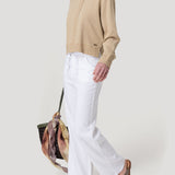 Pantalón Lino Orgánico Mujer Maloys Blanco Rockford