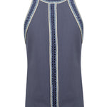 Polera Algodón Orgánico Mujer Tavira Azul Rockford