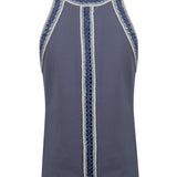 Polera Algodón Orgánico Mujer Tavira Azul Rockford