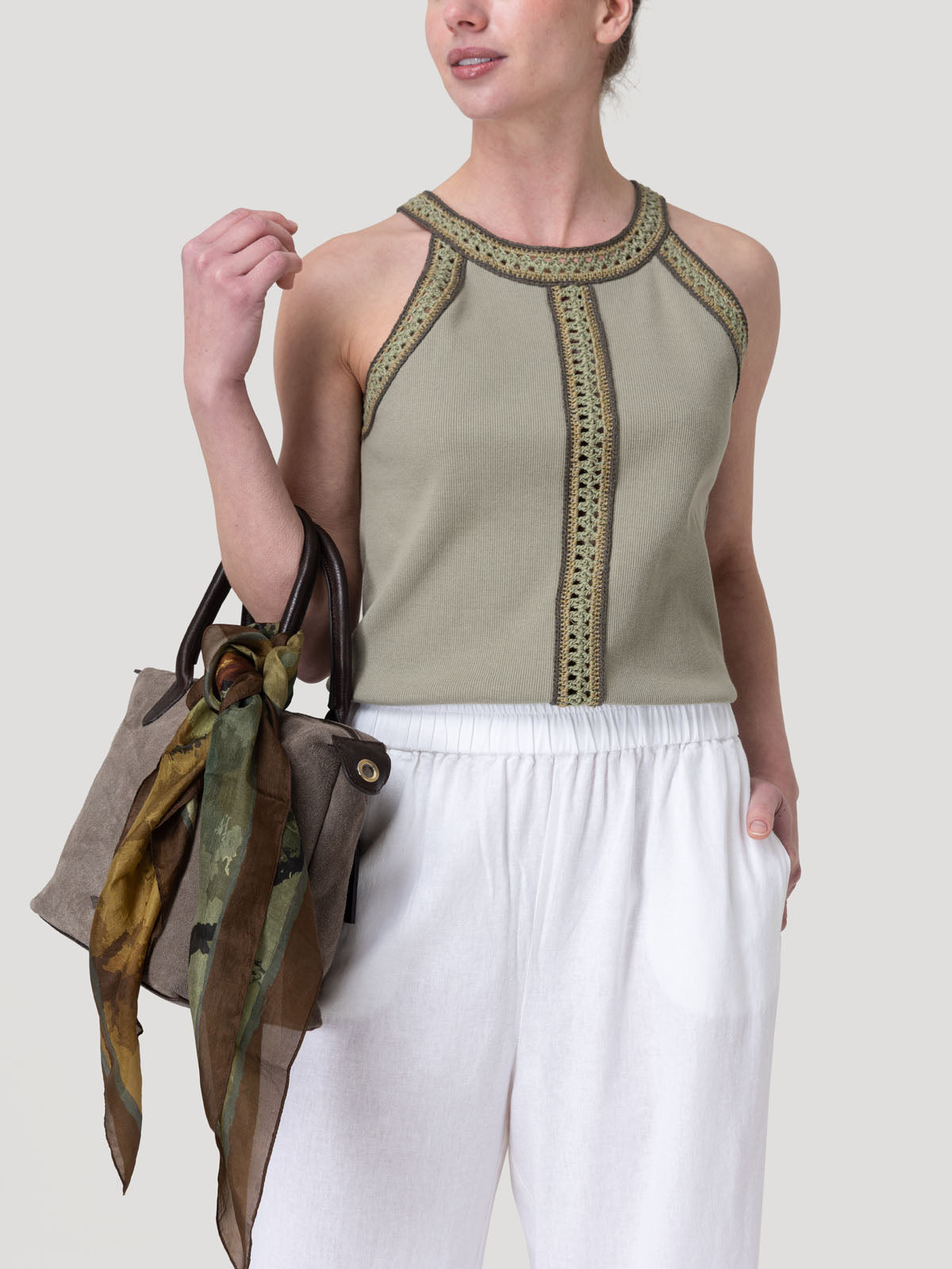 Polera Algodón Orgánico Mujer Tavira Verde Rockford