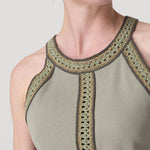 Polera Algodón Orgánico Mujer Tavira Verde Rockford
