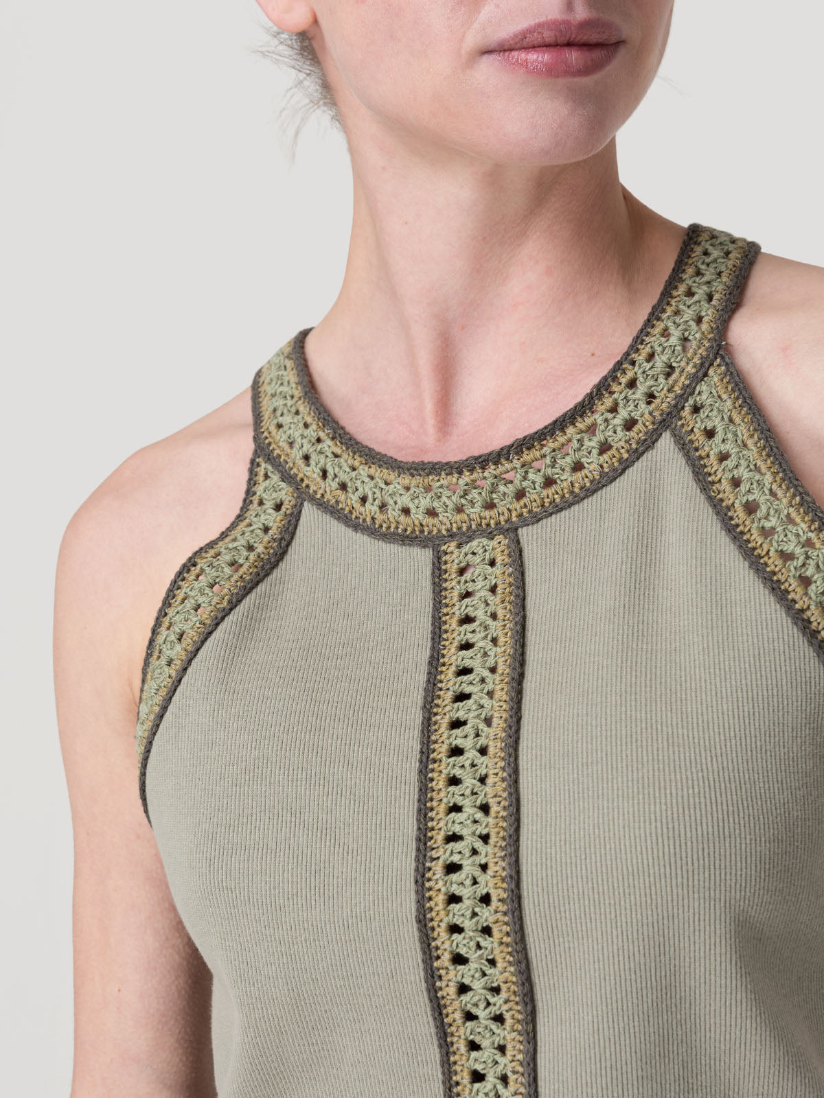 Polera Algodón Orgánico Mujer Tavira Verde Rockford