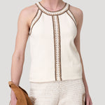 Polera Algodón Orgánico Mujer Tavira Beige Rockford